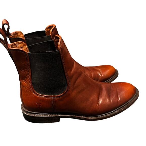 Frye Tyler Flex Chelsea Boots Cognac Leather Pull-On Men’s 8.5D/Women’s 10 Wide main image 2